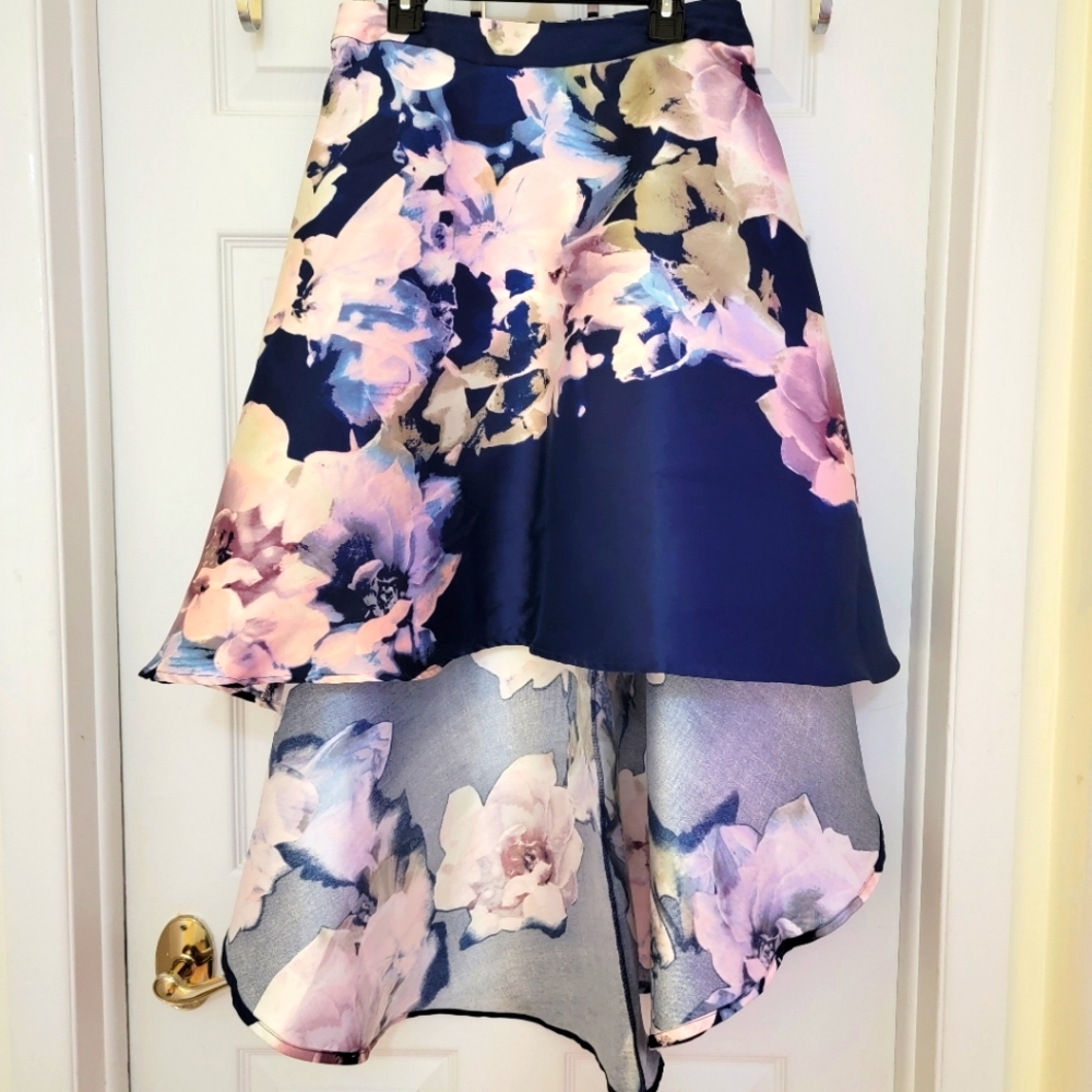 Speechless Kids Big Flowers High-Low Skirt…Sz: 16
